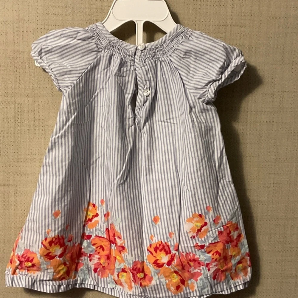 GAP Kids Dress with Orange Floral Stripes